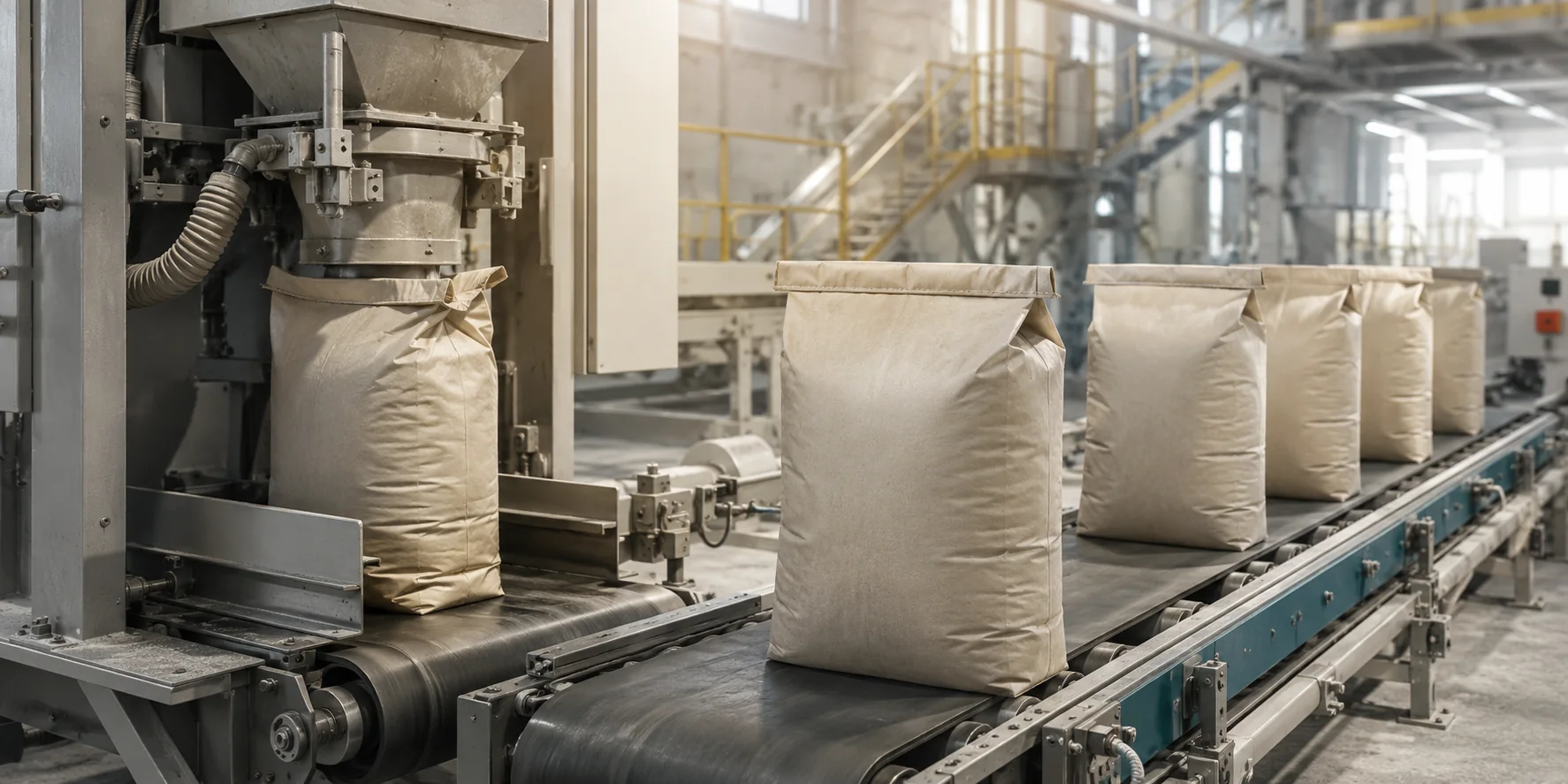 Cement valve bags production